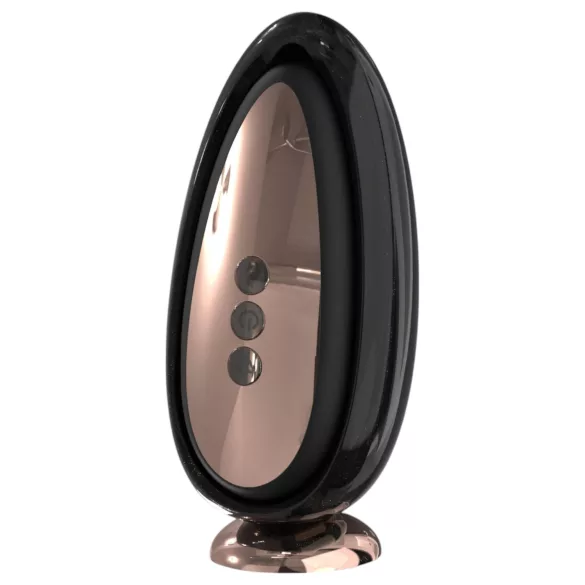 Sex HD Mirror - vibromasseur langue chauffant - silicone noir