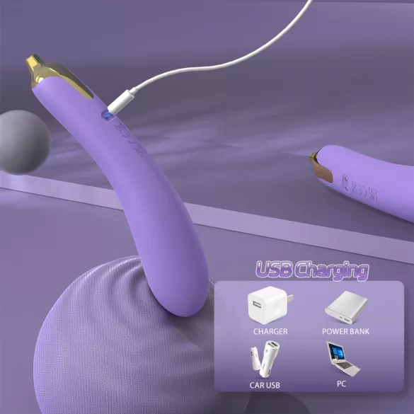 Sex HD - vibromasseur aubergine - silicone violet