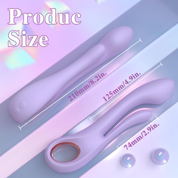 Sex HD Kaethe - vibromasseur rabbit avec stimulateur clitoris - silicone violet