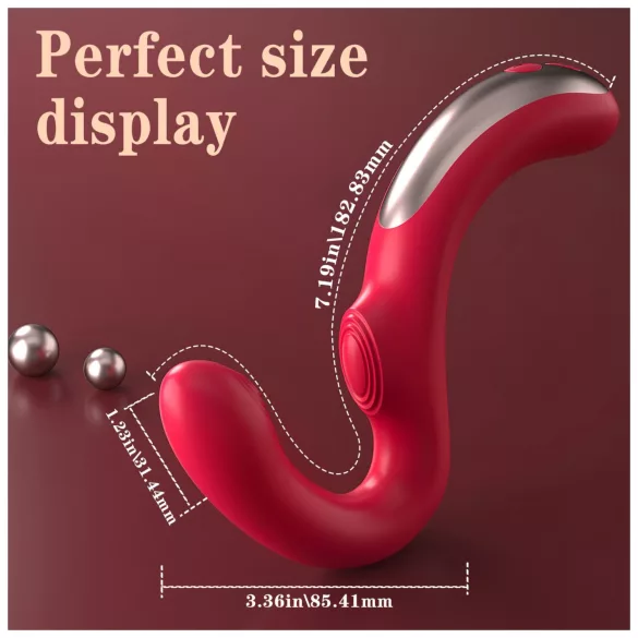 SEX HD Genie - Vibromasseur point G et clitoris - silicone rouge