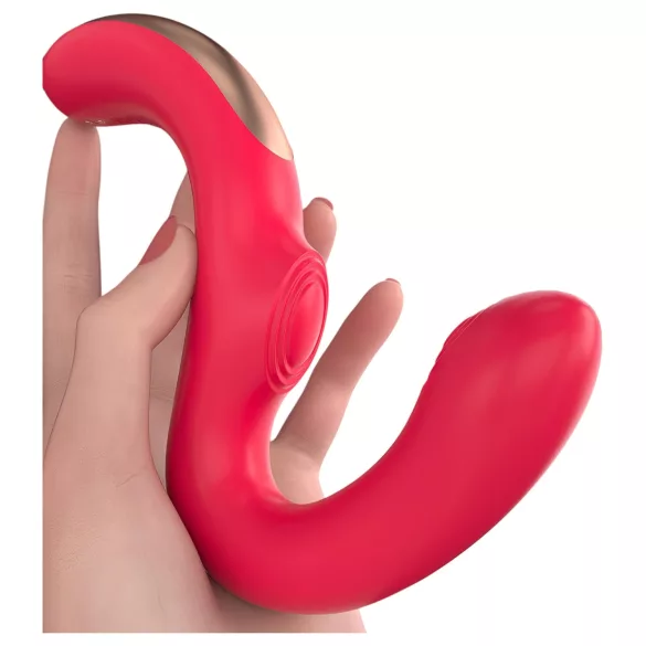 SEX HD Genie - Vibromasseur point G et clitoris - silicone rouge
