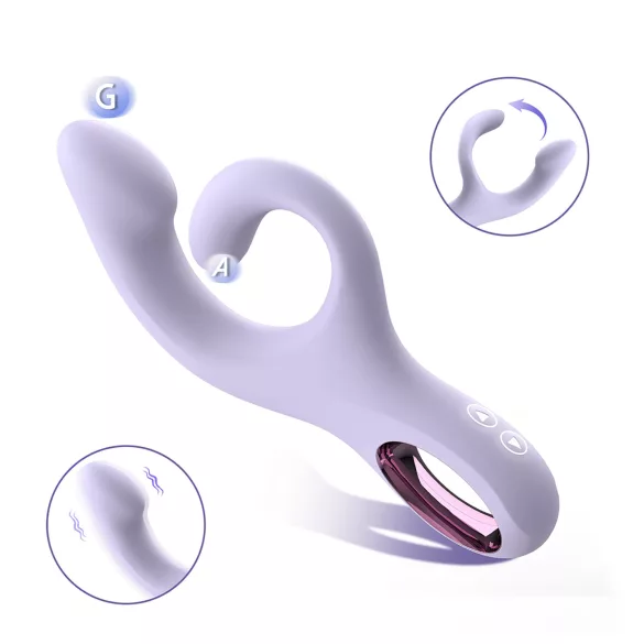 Sex HD - vibromasseur point G avec bras clitoridien (violet)