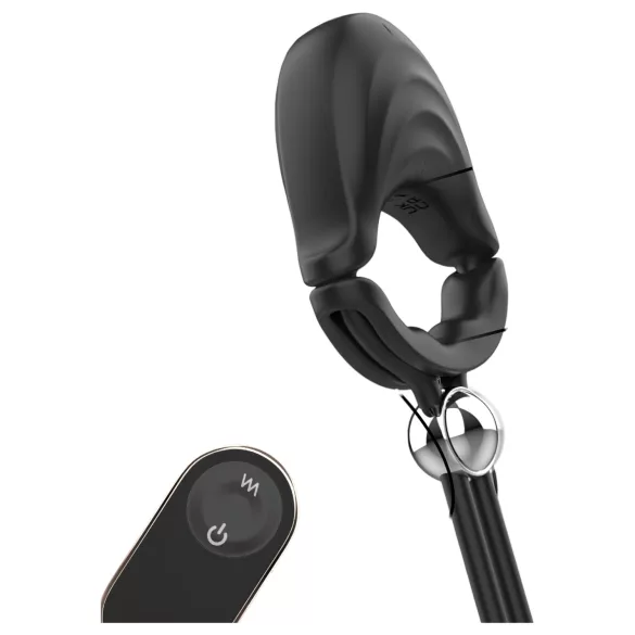 Sex HD - anneau pénien vibrant réglable avec télécommande (noir)