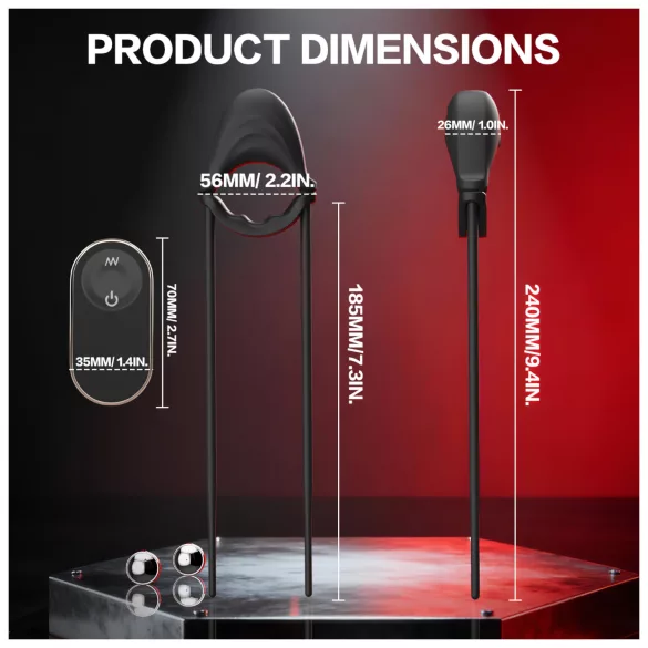Sex HD - anneau pénien vibrant réglable avec télécommande (noir)
