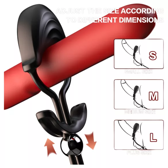 Sex HD - anneau pénien vibrant réglable avec télécommande (noir)