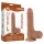 Lovetoy Sliding-Skin - godemichet réaliste à testicules - 19,5cm - peau foncée