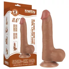   Lovetoy Sliding-Skin - gode ceinture-boule double couche réaliste - 20,8cm