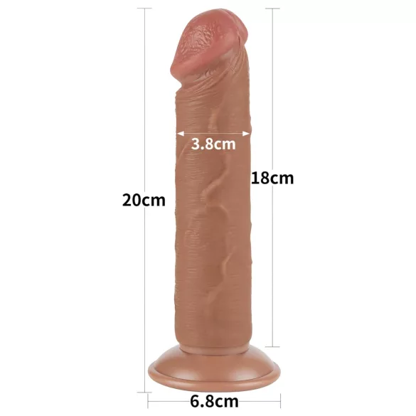 Lovetoy Sliding-Skin - gode ceinture ventouse réaliste - 20cm - chair