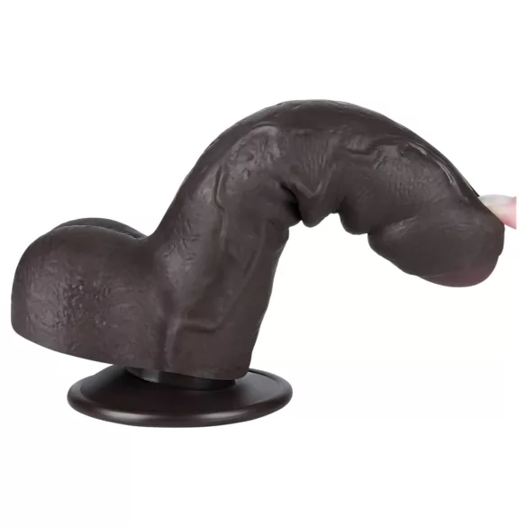 Lovetoy Sliding-Skin - gode ceinture avec testicules - double couche - 18,3cm