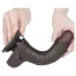 Lovetoy Sliding-Skin - gode ceinture ventouse réaliste double couche 19,5cm