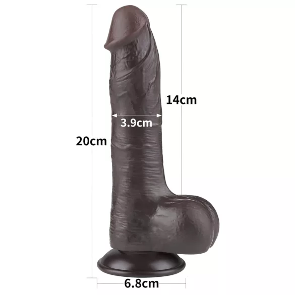 Lovetoy Sliding-Skin - gode ceinture avec testicules - double couche
