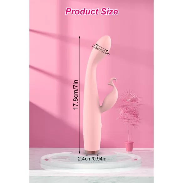 AlvUp - vibromasseur point G avec stimulateur clitoridien - silicone rose