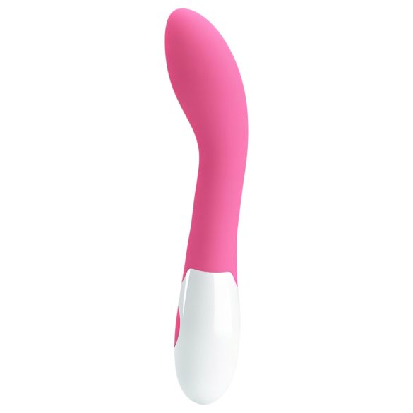 Pretty Love Bishop - vibromasseur point G étanche - silicone rose blanc