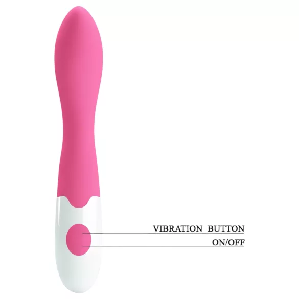 Pretty Love Bishop - vibromasseur point G étanche - silicone rose blanc
