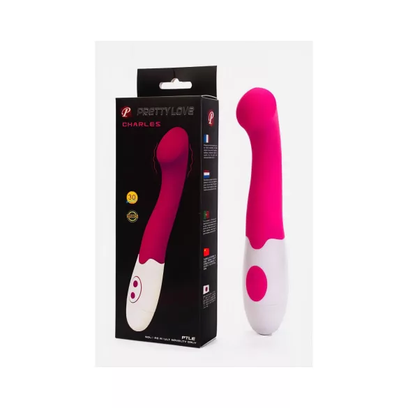 Pretty Love Charles - vibromasseur point G étanche - silicone rose