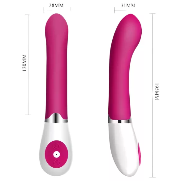 Pretty Love Daniel - vibromasseur point G étanche - silicone rose blanc