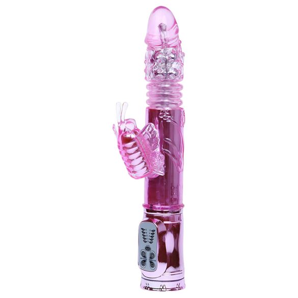 Vibromasseur papillon rose avec bras clitoridien