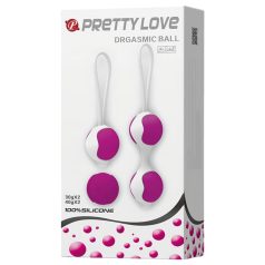   Pretty Love Orgasmic - set de boules geisha modulables (blanc-violet)