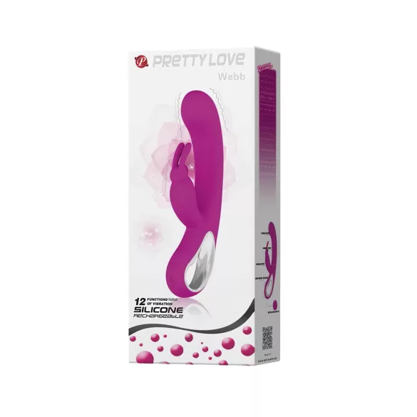 Pretty Love Webb - vibromasseur rabbit stimulateur clitoris - silicone rose