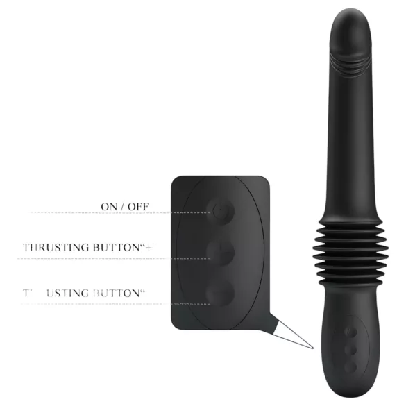 Pretty Love Pazuzu - gode ceinture vibrant gland stimulateur - silicone noir