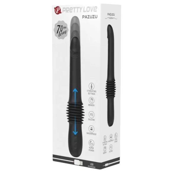 Pretty Love Pazuzu - gode ceinture vibrant gland stimulateur - silicone noir