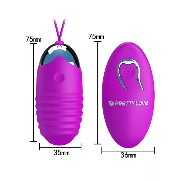 Pretty Love - œuf vibrant - télécommande - silicone violet