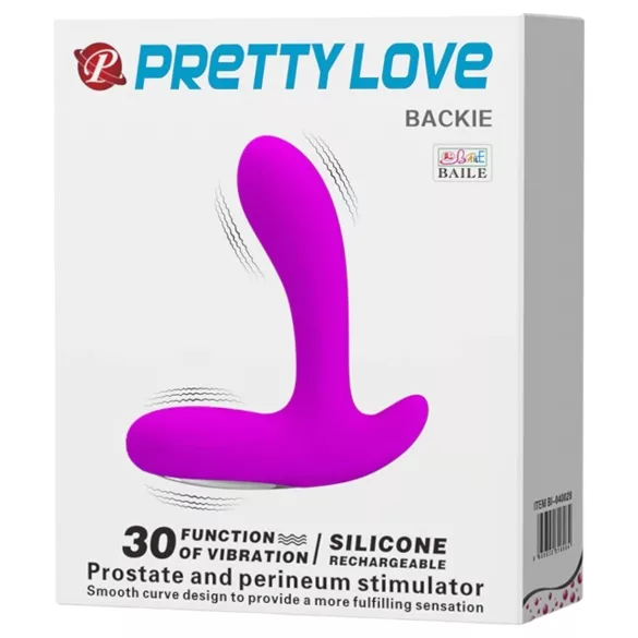 Pretty Love Backie - stimulateur prostate vibrant - silicone rose
