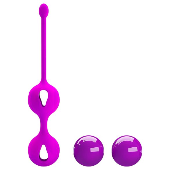Pretty Love - Boules de geisha duo - Silicone violet