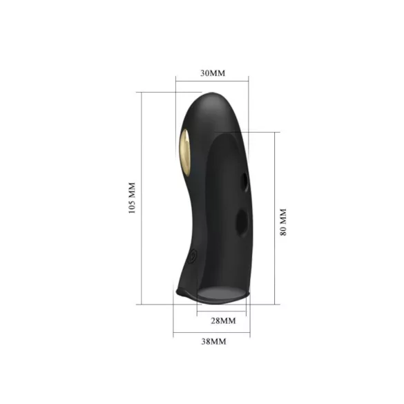 Pretty Love Marico - vibromasseur doigt électrostimulation - silicone noir