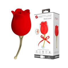 Pretty Love Rose Lover - stimulateur 2en1 langue & clitoris (rouge)   Pretty Love Rose Lover - stimulateur 2en1 langue & clitoris (rouge)