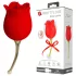Pretty Love Rose Lover - stimulateur clitoridien 2en1 à langue - silicone rouge
