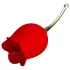 Pretty Love Rose Lover - stimulateur clitoridien 2en1 à langue - silicone rouge
