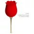 Pretty Love Rose Lover - stimulateur clitoridien 2en1 à langue - silicone rouge