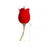 Pretty Love Rose Lover - stimulateur clitoridien 2en1 à langue - silicone rouge
