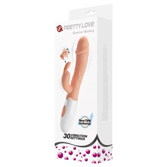 Pretty Love Easter Bunny - vibromasseur rabbit point G - silicone naturel