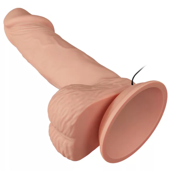 Baile Zebulon - godemichet réaliste vibrant avec testicules - 19cm - chair