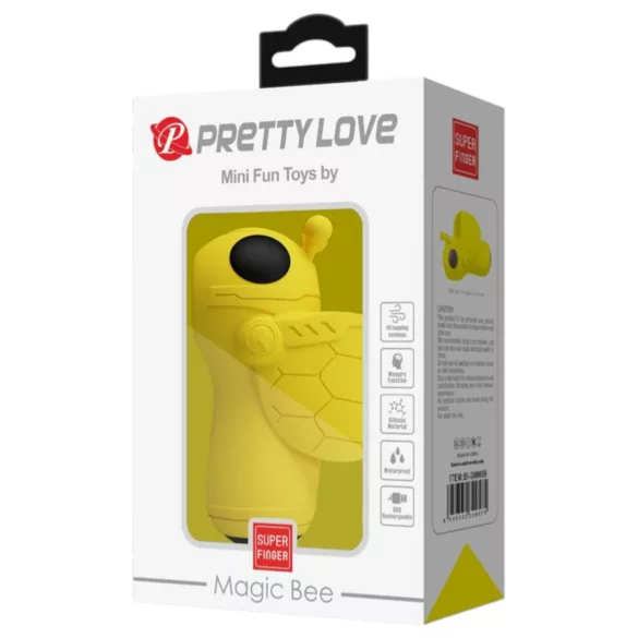 Pretty Love Magic Bee - stimulateur clitoridien doigt vibrant - silicone jaune
