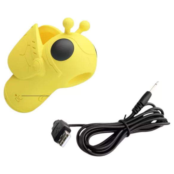 Pretty Love Magic Bee - stimulateur clitoridien doigt vibrant - silicone jaune