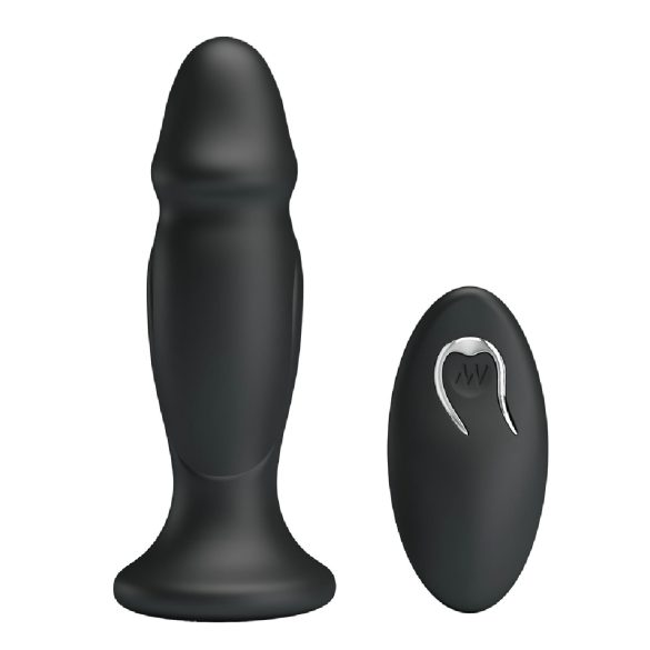 MR. PLAY - plug anal vibrant télécommandé rechargeable - silicone noir