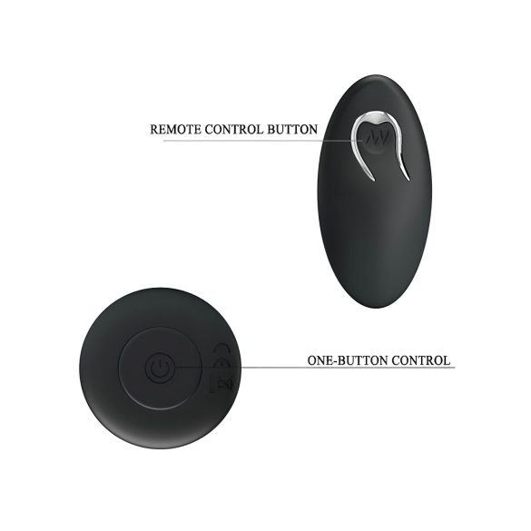 MR. PLAY - plug anal vibrant télécommandé rechargeable - silicone noir