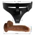 Harnais Pretty Love - universel avec gode - 17 cm (noir)