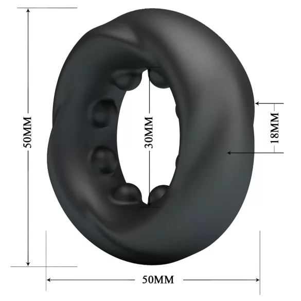 Crazy Bull - anneau pénis vibrant - silicone noir