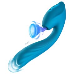   Vibeconnect - vibromasseur G-point étanche et stimulateur clitoral (bleu)