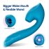 Vibeconnect - vibromasseur G-point étanche et stimulateur clitoral (bleu)