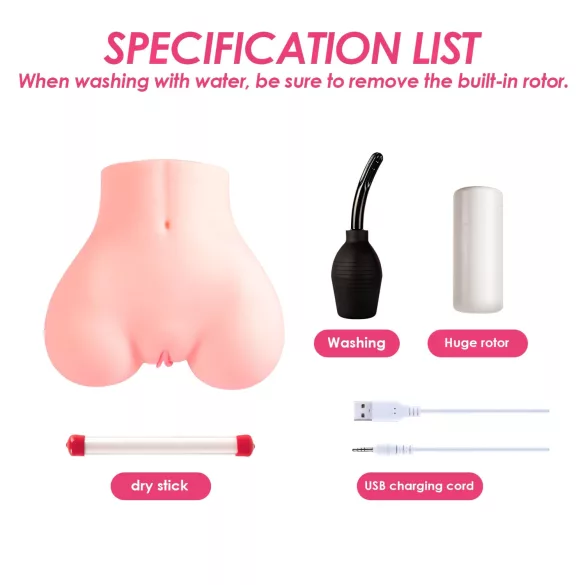 Vibeconnect - Masturbateur de torse connecté par application, pour hommes (couleur naturelle)