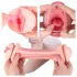 Vibeconnect - masturbateur bouche réaliste et vagin artificiel - naturel/noir
