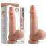 Double Densité - gode réaliste ventouse avec testicules - 18 cm (naturel)