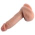 Double Densité - gode réaliste ventouse avec testicules - 18 cm (naturel)