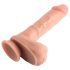 Dual Densité - godemichet réaliste à ventouse avec testicules - 20 cm (naturel)