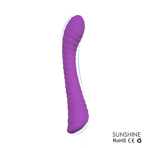 Sex HD Sunshine - vibromasseur point G rechargeable rainuré - silicone violet